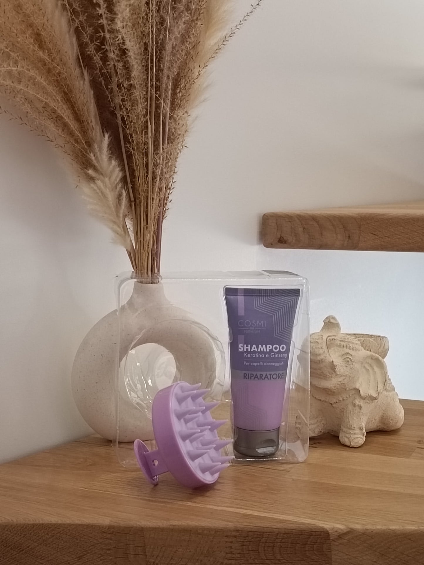 KIT CHEVEUX SHAMPOING + BROSSE KERATINE