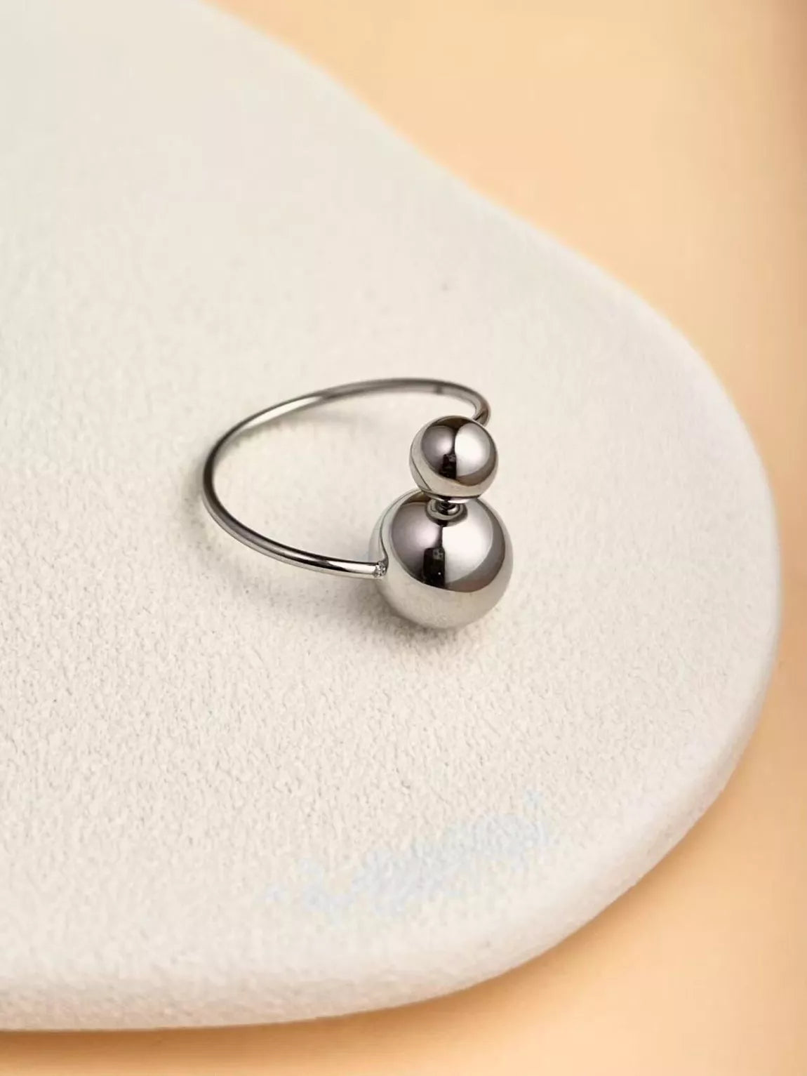 Bague Boules Minimaliste Argent