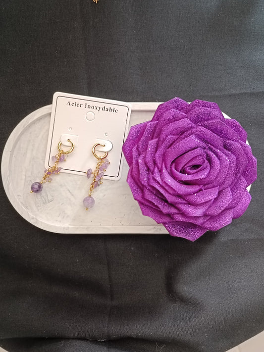 Boucles D'Oreilles AMETHYSTE