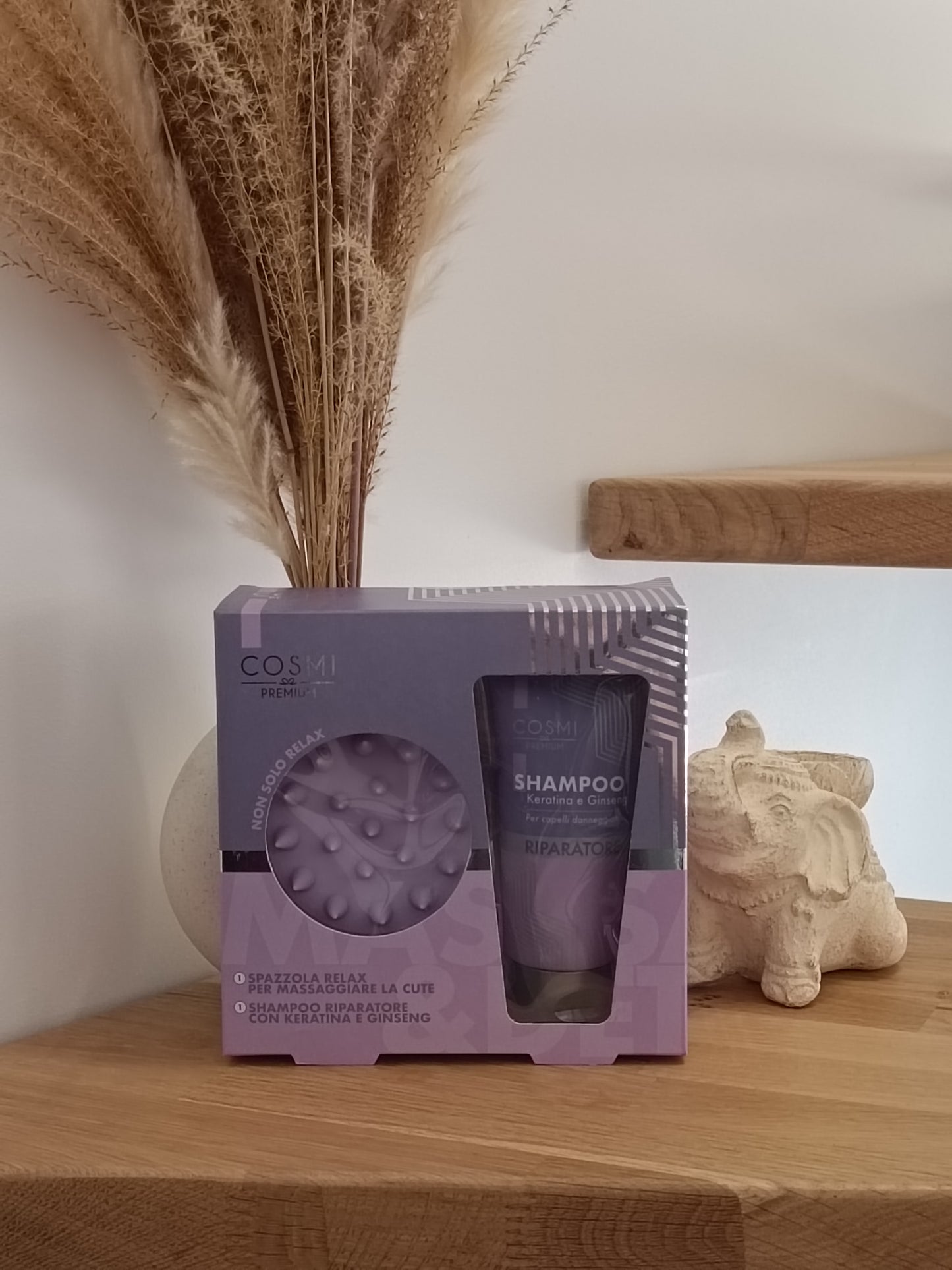 KIT CHEVEUX SHAMPOING + BROSSE KERATINE