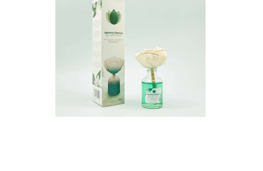 Mikado Fleur Bambou Jasmin Blanc