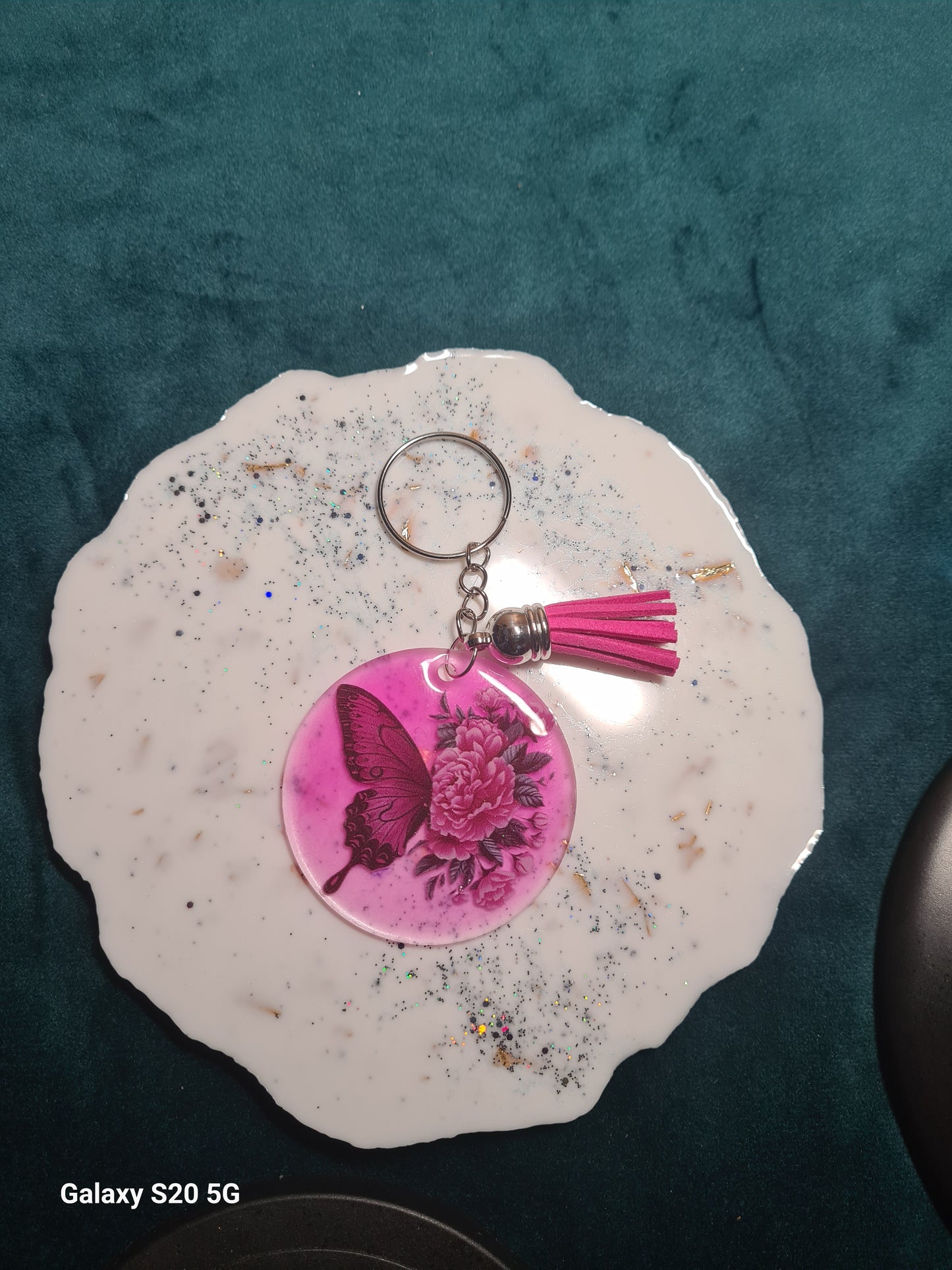Porte clés plexiglas et résine époxy
