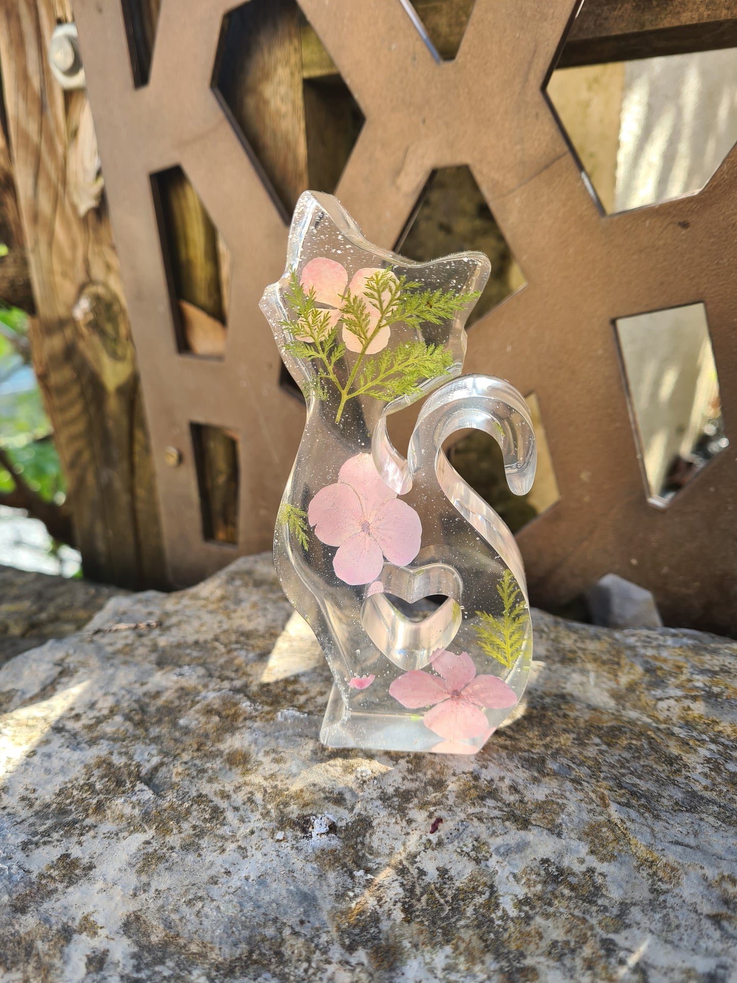 STATUETTE CHAT COEUR