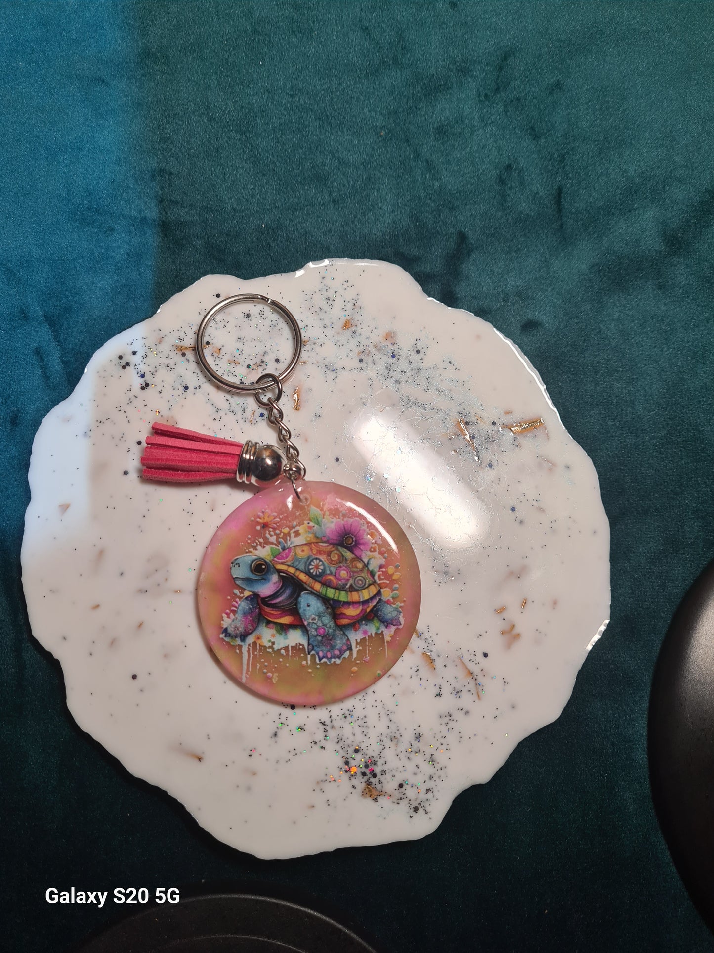 Porte clés plexiglas et résine époxy
