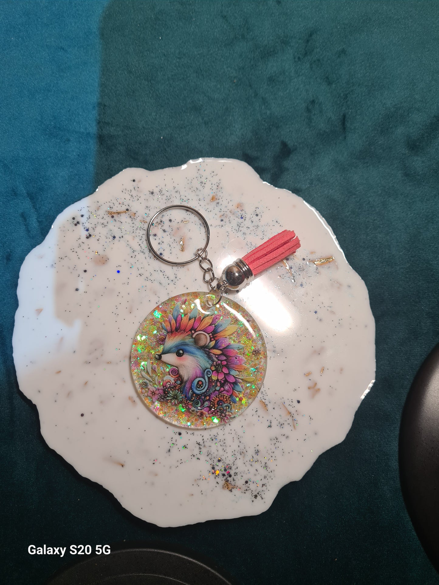 Porte clés plexiglas et résine époxy